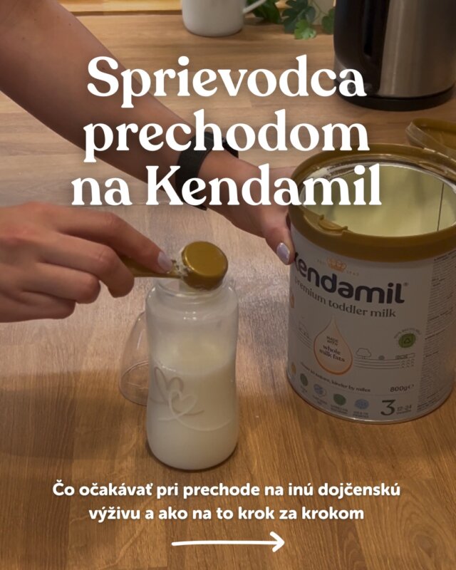 Zmena mlieka môže byť niekedy stresujúca — pre bábätko aj pre rodiča. 👩‍🍼

Preto sme pripravili krátkeho, jasného a prehľadného sprievodcu, ktorý ti pomôže urobiť prechod z inej dojčenskej výživy na Kendamil čo najšetrnejší.

Nájdeš v ňom, čo môžeš pri zmene očakávať, aké malé zmeny sú bežné a ako postupovať krok za krokom — či už zvolíš okamžitý alebo postupný prechod.

Sme tu, aby sme ťa podporili pri akomkoľvek spôsobe kŕmenia. 🫶 A ak si nevieš rady, ktorú radu mliečka Kendamil vybrať, veľmi radi ti poradíme.

Upozornenie: Ak sa u bábätka objavia ťažkosti s toleranciou alebo máš akékoľvek obavy ohľadom kŕmenia, vždy odporúčame poradiť sa s pediatrom, ktorý tvoje dieťatko pozná. 🩵