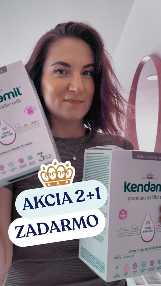 Nenech si ujsť akciu 2+1 ZADARMO, ktorá platí na kartónové balenia všetkých radov Kendamil (Premium, BIO a Kozí), ale aj na všetky Kendamil kaše. 🥣 Akcia trvá od utorka 12. do pondelka 18. 8. 2025 na www.healthfactory.sk 💙

A nezabudni, že akcia sa nevzťahuje na počiatočné dojčenské mlieka a už zlacnený tovar❗

Dôležité upozornenie: Dojčenie je najlepší spôsob výživy. Dojčenská výživa by sa mala používať iba na odporúčanie lekára. Mlieka pre batoľatá majú byť len súčasťou zmiešanej a vyváženej stravy. Spôsob použitia a ďalšie informácie sú uvedené na obaloch. Potravina na osobitné výživové účely.

#kendamilsk #mamicky #mamicka #babatko #slovenskemamicky #stastie #rodicovstvo #materstvo #materstvi #materskadovolenka #predeti